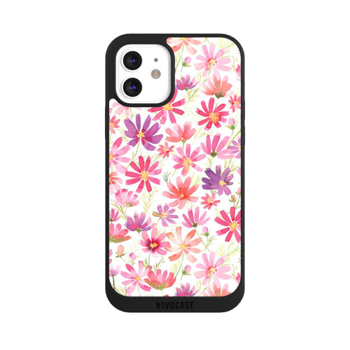 Apple iPhone 12 NIVOpure Boho Cosmos Flowers Purple