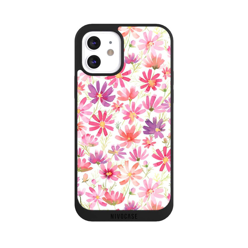 iPhone 12 NIVOpure Boho Cosmos Flowers Purple
