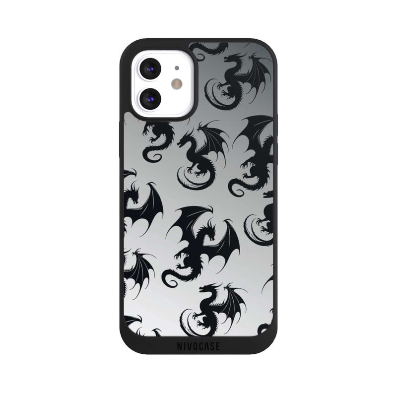 iPhone 12 NIVOpure Dragon Pattern Grey