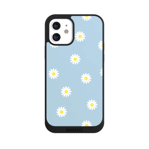 Apple iPhone 12 NIVOpure Gänseblümchen Muster Blau