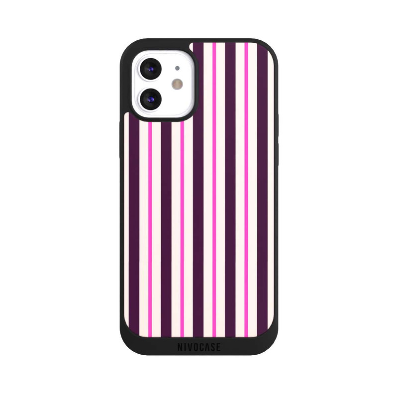 iPhone 12 NIVOpure Streifen Rot Bordeaux