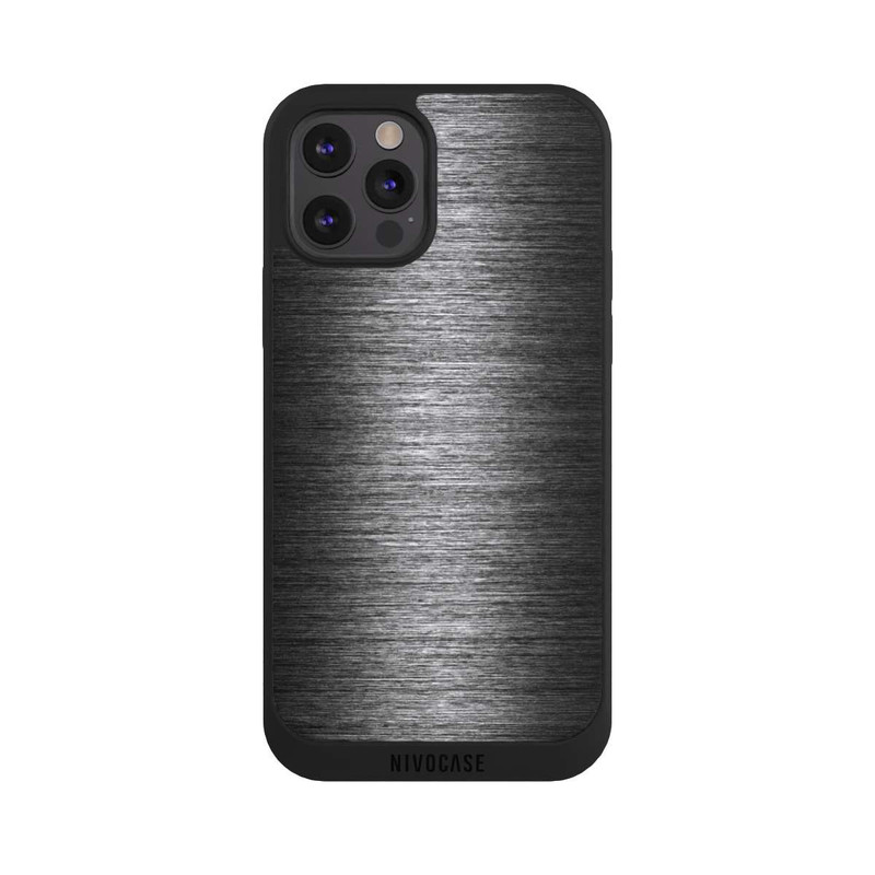 iPhone 12 Pro NIVOpure Metal Look Anthracite