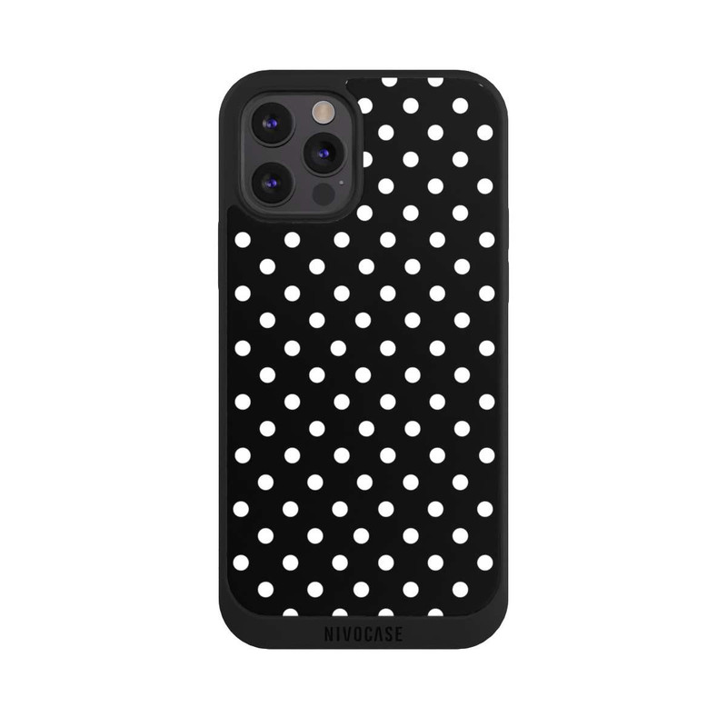 iPhone 12 Pro NIVOpure Polka Dots Black and White