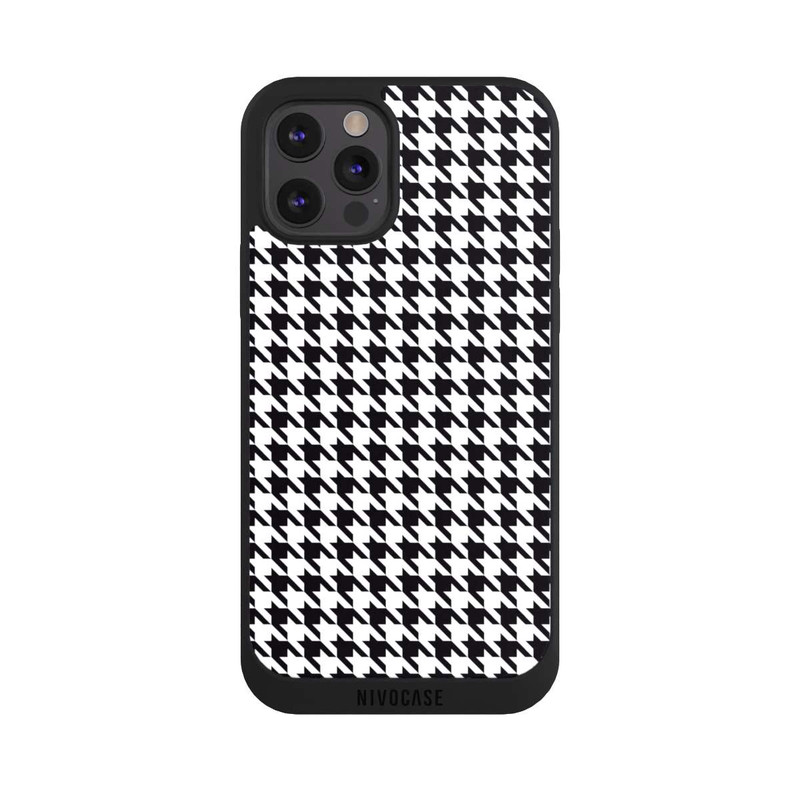 iPhone 12 Pro NIVOpure Hahnentritt Schwarz Weiß