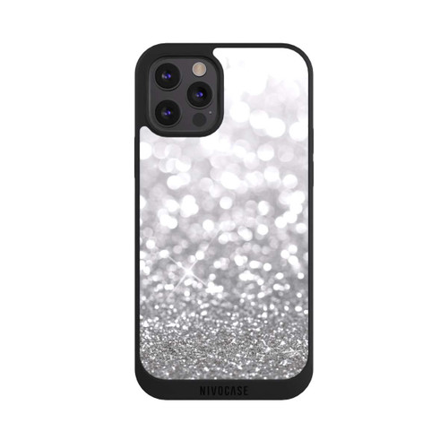 Apple iPhone 12 Pro NIVOpure Pluie de Paillettes Argentées Look