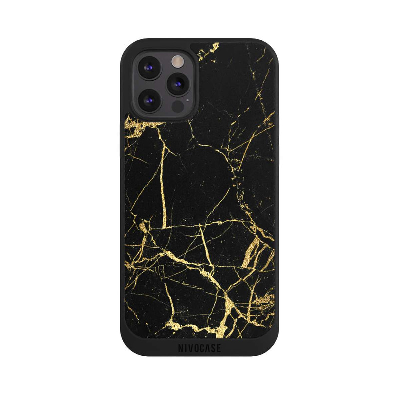 iPhone 12 Pro NIVOpure BlackGoldMarble Look