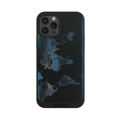 Apple iPhone 12 Pro NIVOpure Carte du Monde Nuit