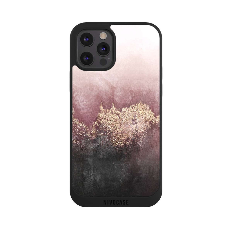 iPhone 12 Pro NIVOpure Impression d'or de poussière de ciel rose