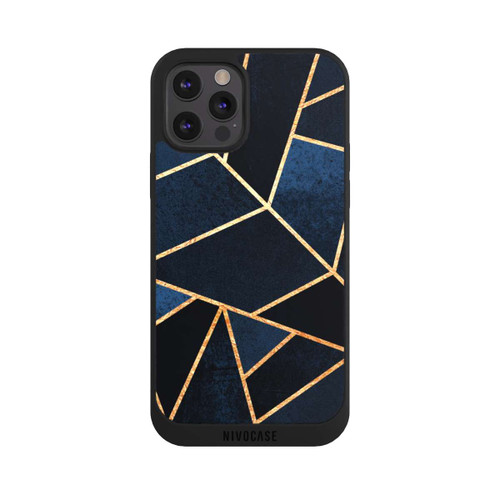 Apple iPhone 12 Pro NIVOpure Navy Stone Gold Print