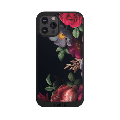 Apple iPhone 12 Pro NIVOpure Blumen Auf Schwarz