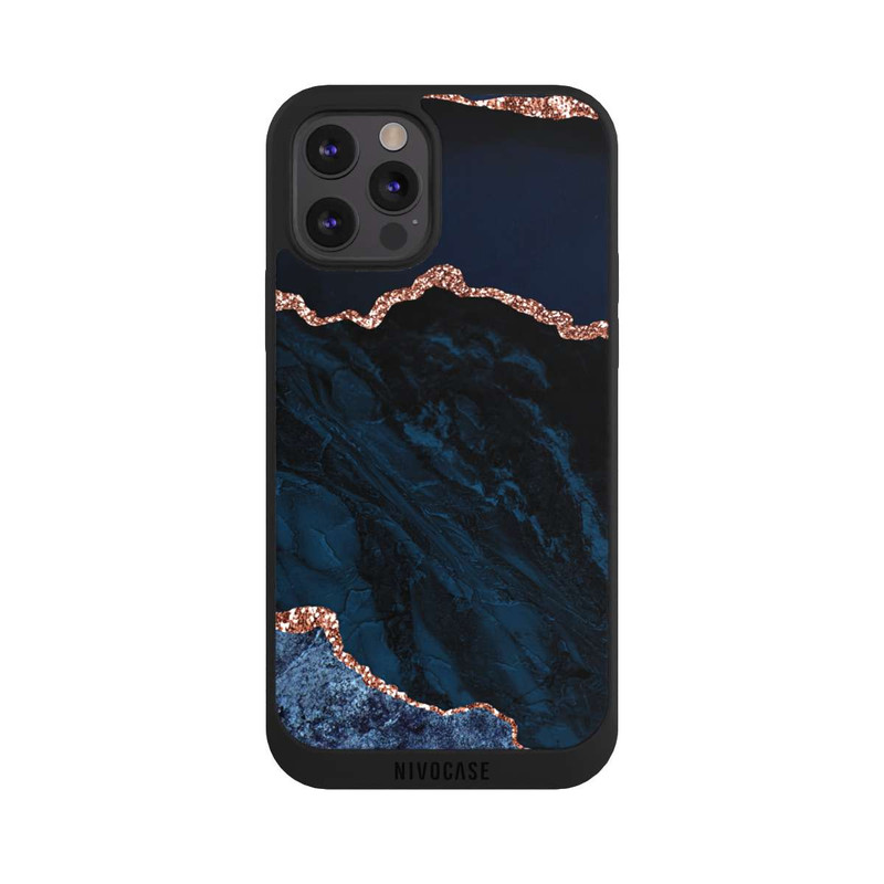 iPhone 12 Pro NIVOpure Nacht Blau Marmor Landschaft
