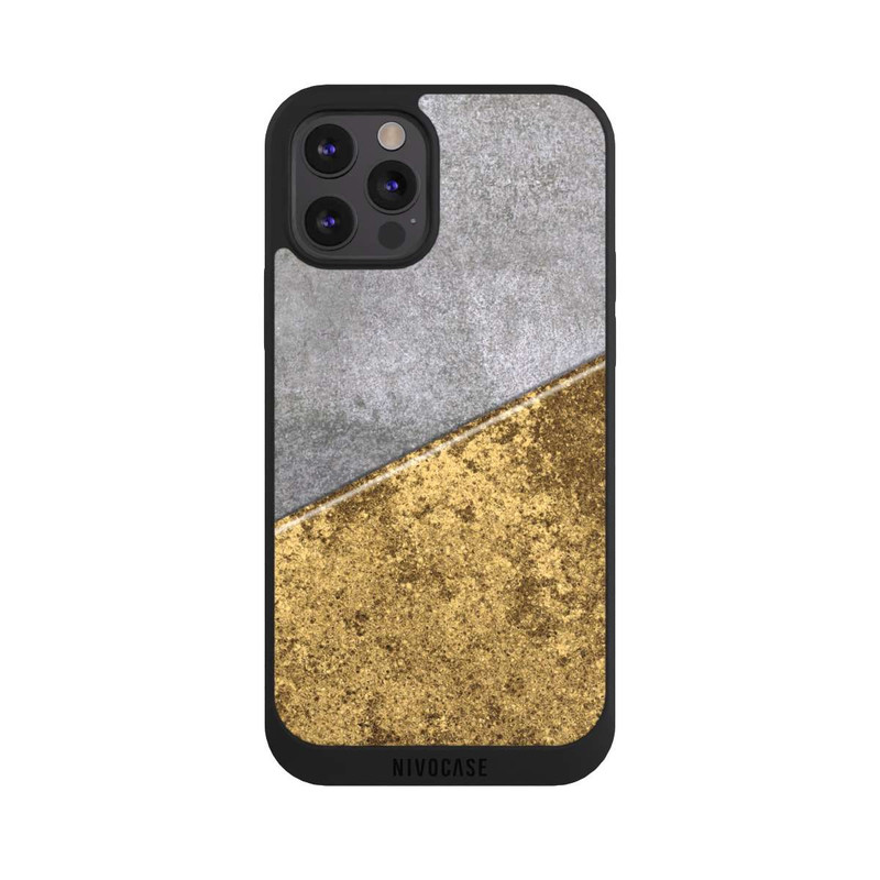 iPhone 12 Pro NIVOpure Beton und Goldlook