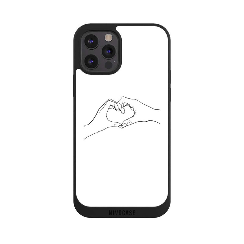 iPhone 12 Pro NIVOpure Line Art mains d'amour