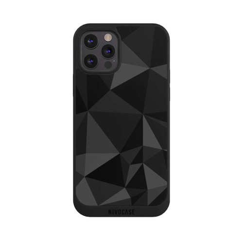 Apple iPhone 12 Pro NIVOpure Polygonmuster schwarz