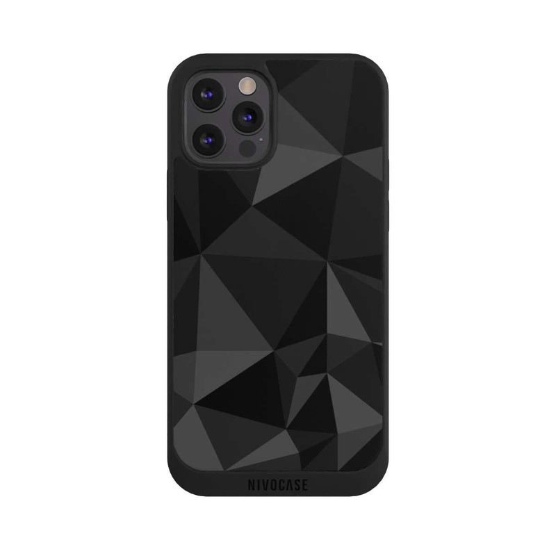 iPhone 12 Pro NIVOpure Polygonmuster schwarz