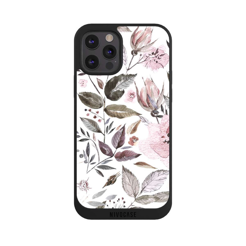 iPhone 12 Pro NIVOpure Aquarell braune Rosenblüten