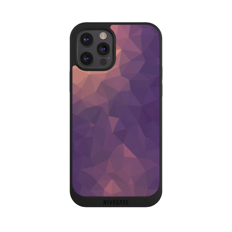iPhone 12 Pro NIVOpure Polygonal Mosaic Rot/Violett