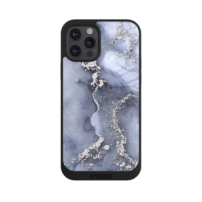 iPhone 12 Pro NIVOpure Encre Bleu Argent
