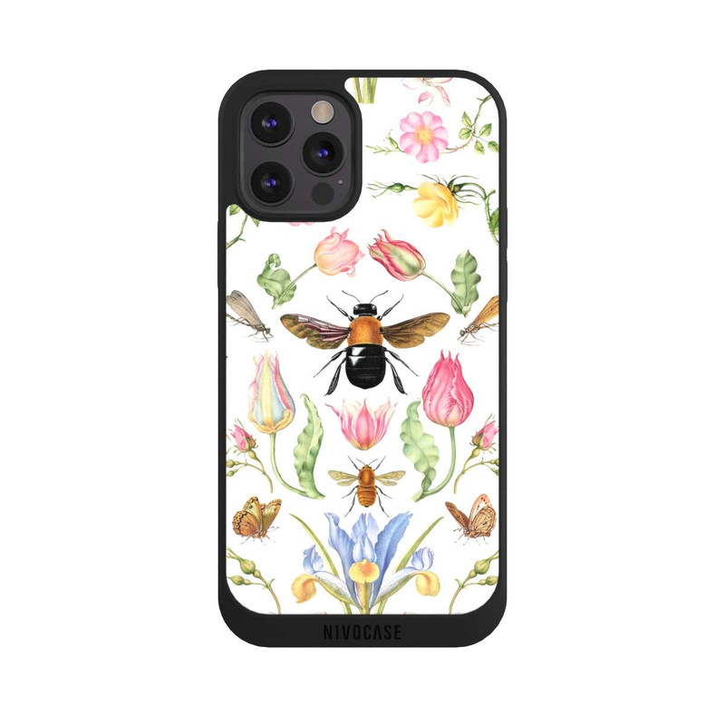 iPhone 12 Pro NIVOpure Wildblumen mit Biene weiß