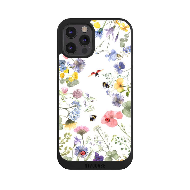 iPhone 12 Pro NIVOpure Bunte Frühlingsblumen und Bienen