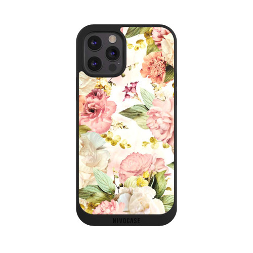 Apple iPhone 12 Pro NIVOpure Flower Frame Peonies beige