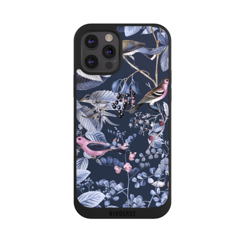 Apple iPhone 12 Pro NIVOpure Vögel und Beeren blau