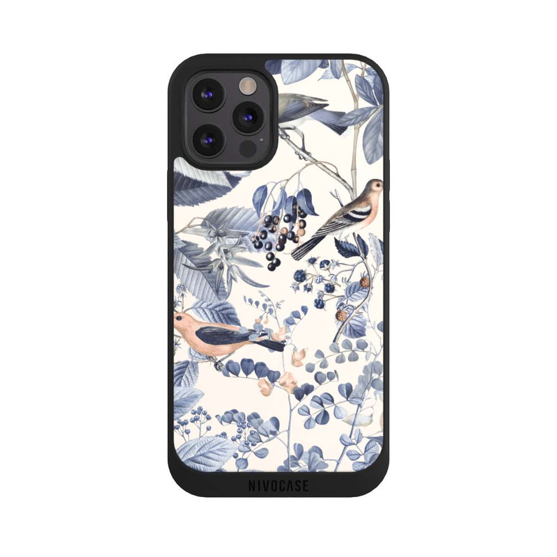 iPhone 12 Pro NIVOpure Vögel und Beeren in Beige