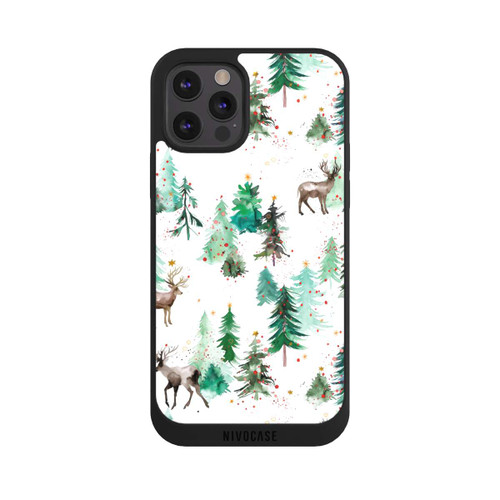 Apple iPhone 12 Pro NIVOpure Cerfs et arbres de Noël d'hiver