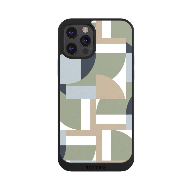iPhone 12 Pro NIVOpure Polygones futuristes du Bauhaus Beige