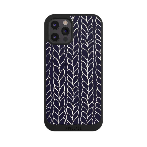 Apple iPhone 12 Pro NIVOpure Tresses En Laine Dessins Marine
