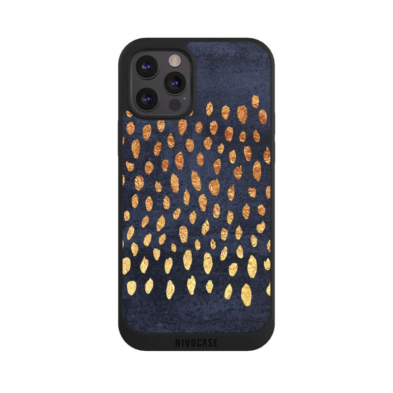 iPhone 12 Pro NIVOpure Muster Gold und Marine
