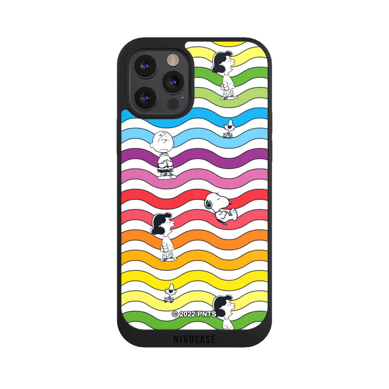 iPhone 12 Pro NIVOpure Snoopy Pattern Arc-en-ciel