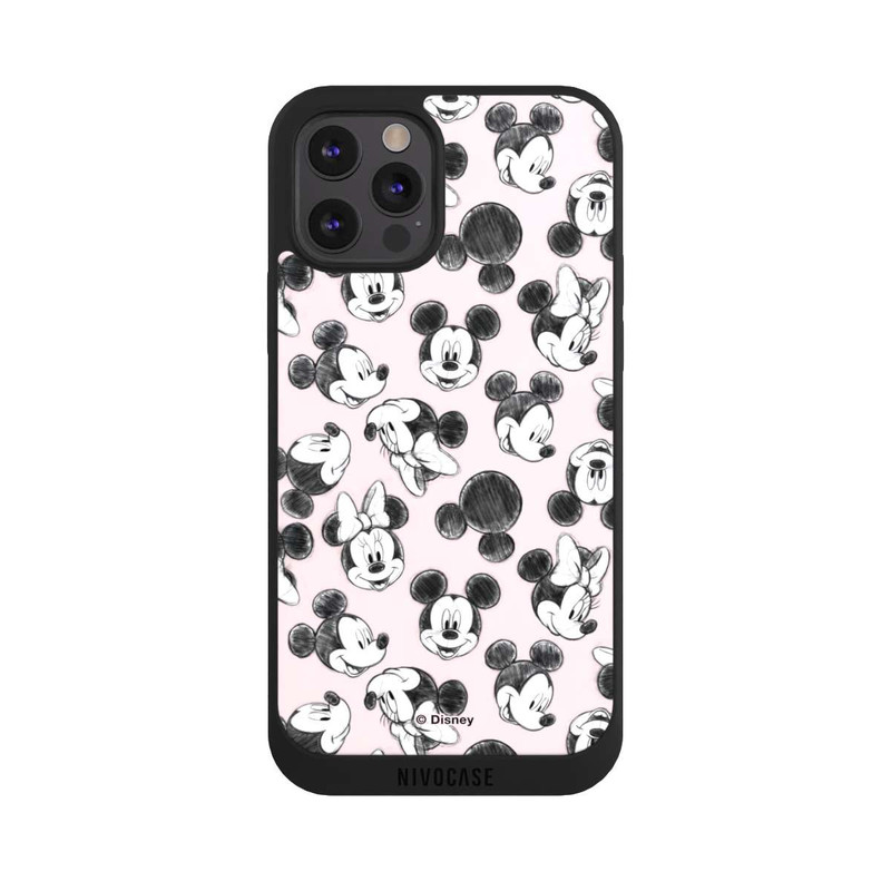 iPhone 12 Pro NIVOpure Minnie & Mickey Viele Gesichter Pink