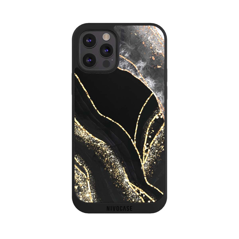 iPhone 12 Pro NIVOpure Dark Marble Gold