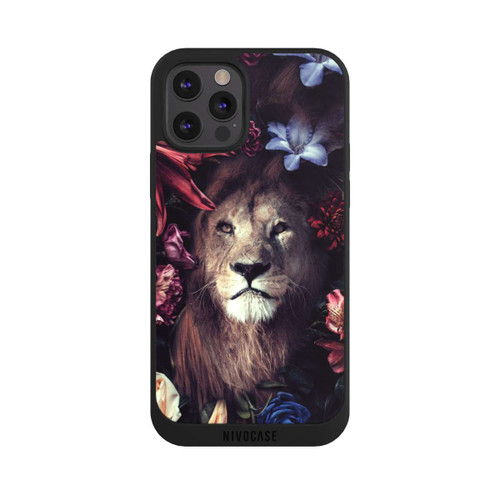Apple iPhone 12 Pro NIVOpure Löwe Blumenrahmen