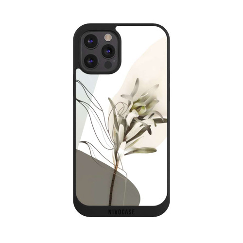 Apple iPhone 12 Pro NIVOpure Boho Line Art Olivgrün