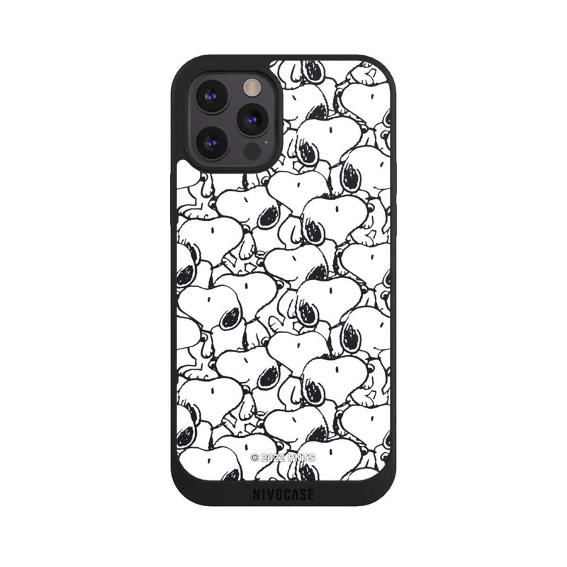 iPhone 12 Pro NIVOpure Snoopy Pattern Noir & Blanc