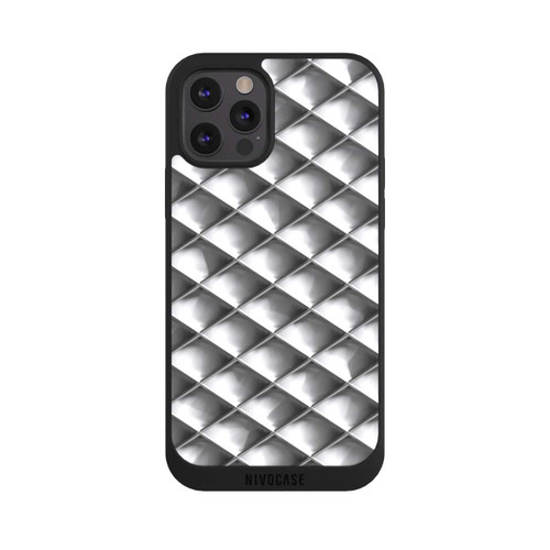 Apple iPhone 12 Pro NIVOpure Glamour Silver Squares
