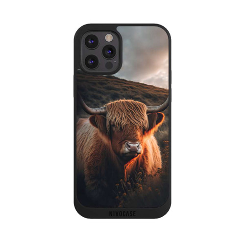 Apple iPhone 12 Pro NIVOpure Highland Cow With Big Horns with AI
