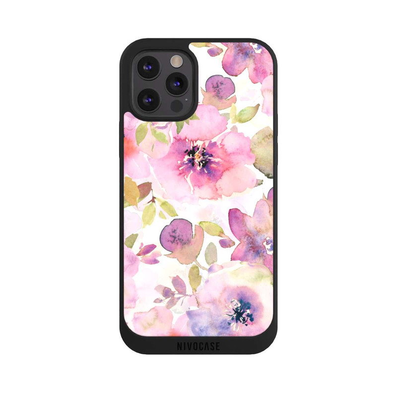 iPhone 12 Pro NIVOpure Papier Peint Fleurs Roses