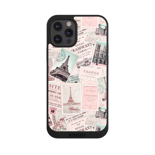 Apple iPhone 12 Pro NIVOpure Vintage Paris Postcards Pattern