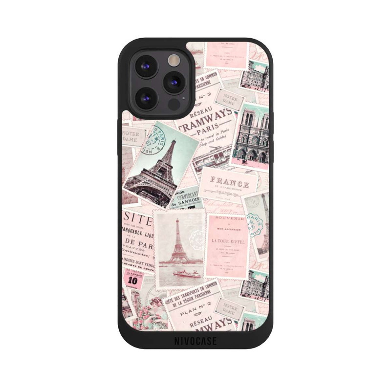 iPhone 12 Pro NIVOpure Vintage Paris Postcards Pattern