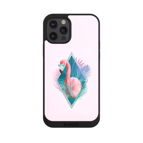 Apple iPhone 12 Pro NIVOpure Tropical Leaves Flamingo
