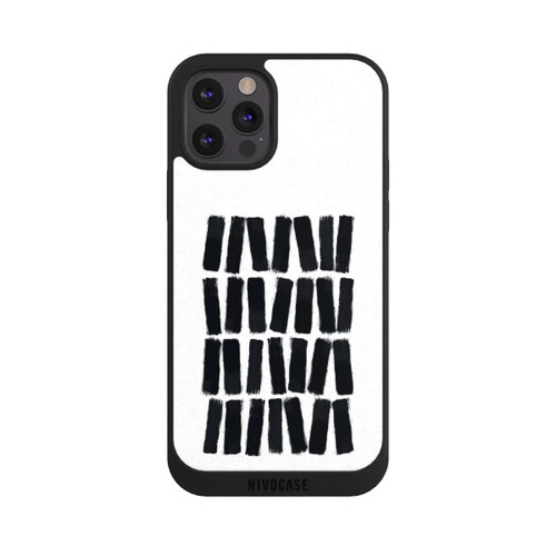 Apple iPhone 12 Pro NIVOpure Black Brush Strokes