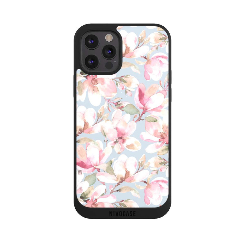iPhone 12 Pro NIVOpure Fleurs de magnolia rose pastel