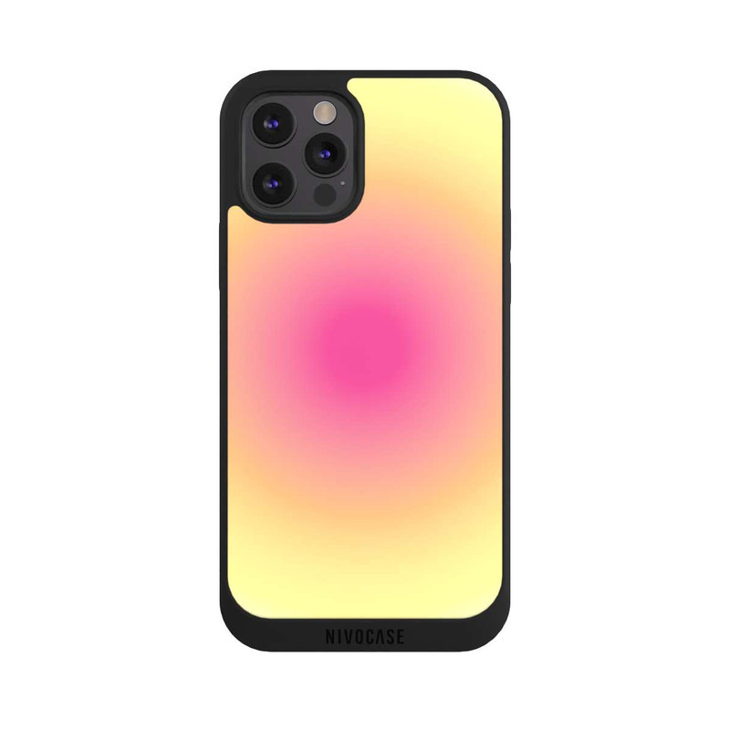 iPhone 12 Pro NIVOpure Aura yellow pink circle