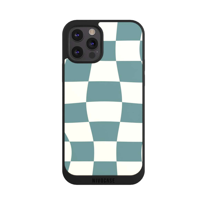 iPhone 12 Pro NIVOpure Schachbrett Petrol