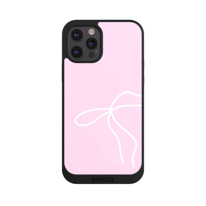 iPhone 12 Pro NIVOpure Trendy Schleife Weiß Rosa