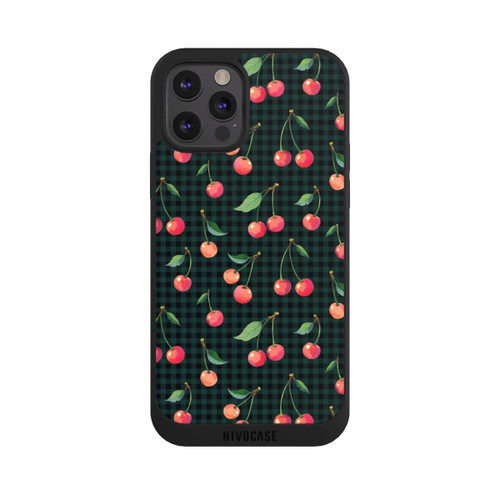 Apple iPhone 12 Pro NIVOpure Cherries and Green Gingham