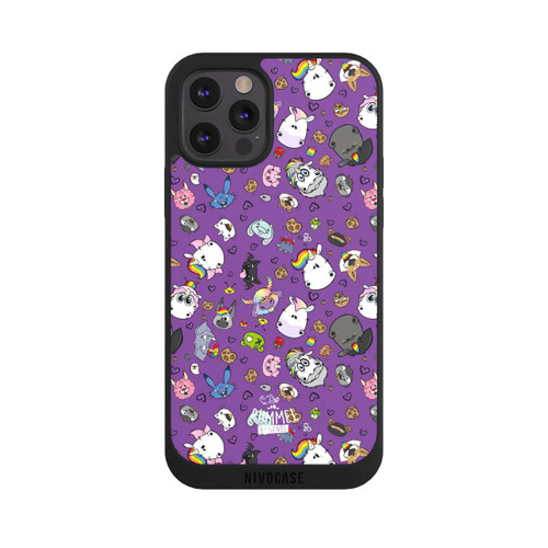 Apple iPhone 12 Pro NIVOpure Muster Lila Hintergrund Pummeleinhorn